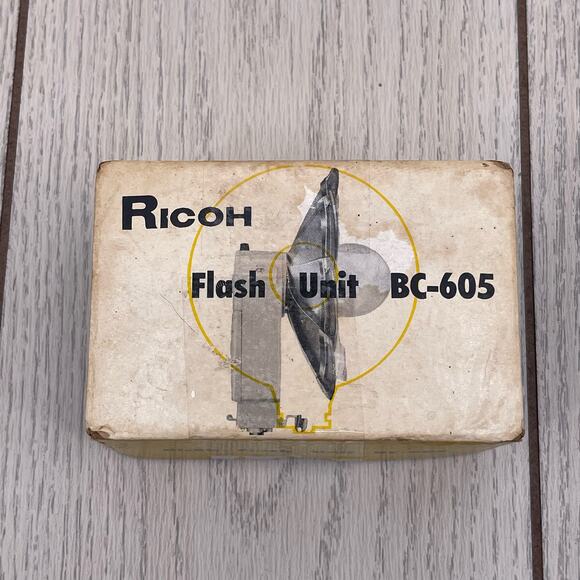 Vintage Ricoh Riken Camera Flash Unit BC-605 Bulb Cord Zippered Storage Case Box - Picture 15 of 16